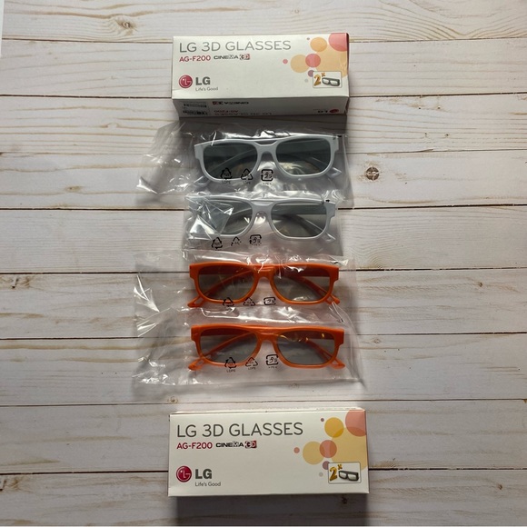 LG Other - LG 3D Glasses AG-F200‎ Cinema 3D 4 Pairs Genuine LED HDTV Theater